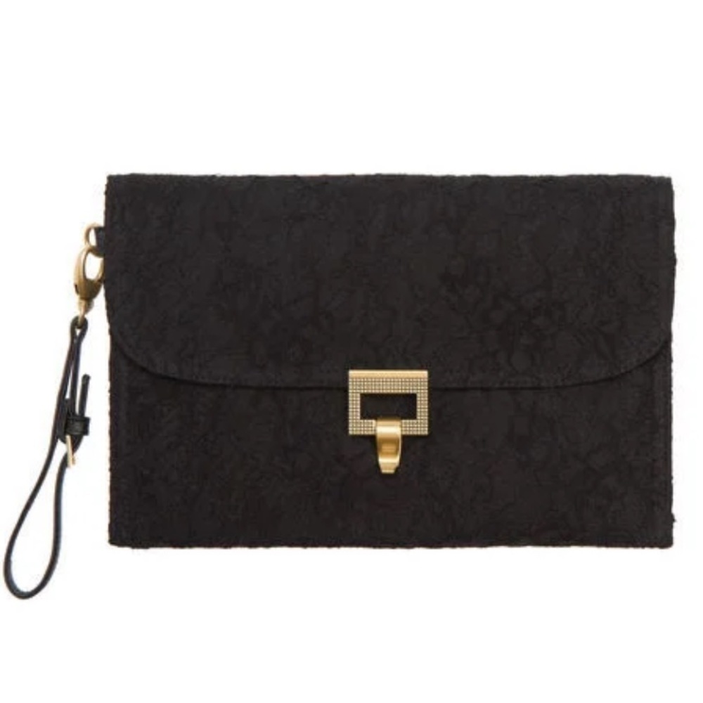 Jason Wu collab lace black wristlet clutch purse black evening bag envelope